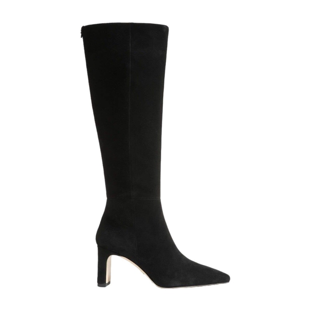 Sam Edelman Womens Sylvia Zipper Tall Square Toe Knee-High Boots Black 7.5